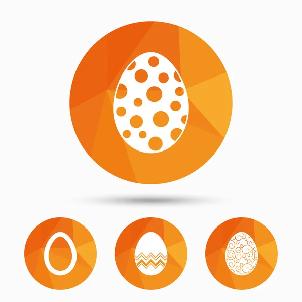 Huevos de Pascua signos iconos — Vector de stock