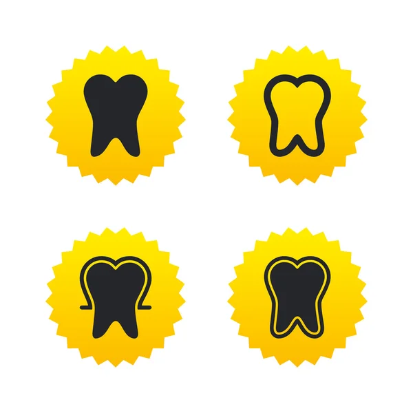 牙科护理，牙齿图标 — 图库矢量图片