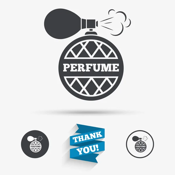 Perfume bottle sign icon. — Stock Vector