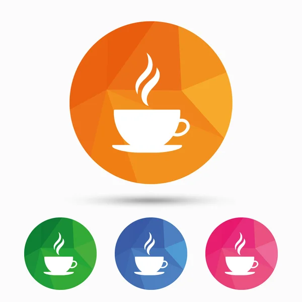Icone segno tazza di caffè . — Vettoriale Stock