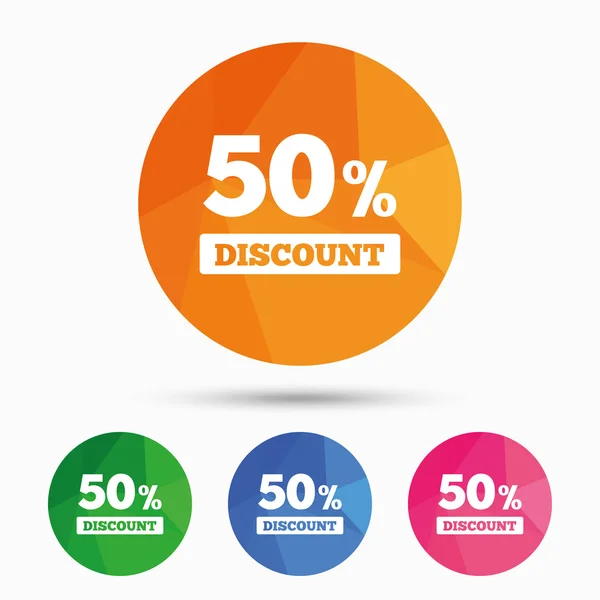 50 percent discount sign icons — Stock Vector