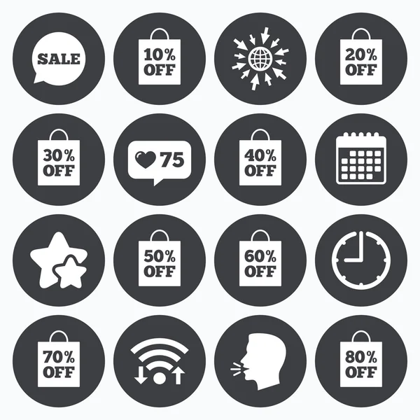 Sale discounts icons. — Stock Vector