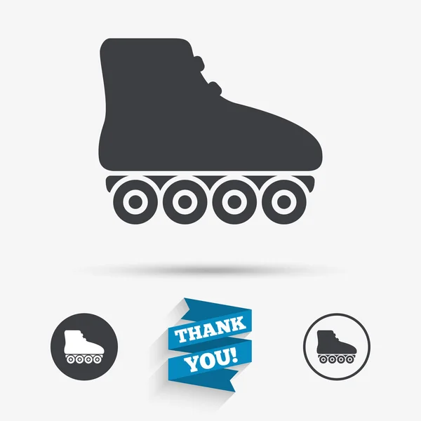 Roller skates sign icon. — Stock Vector