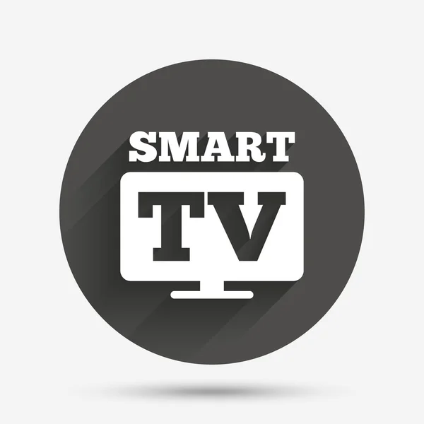 Panoramiczny smart tv ikona znak. telewizor. — Wektor stockowy