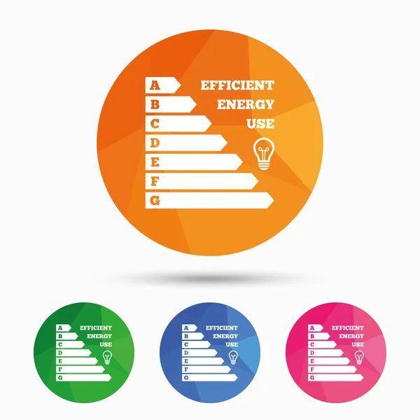 Energy efficiency icons set — Stock Vector