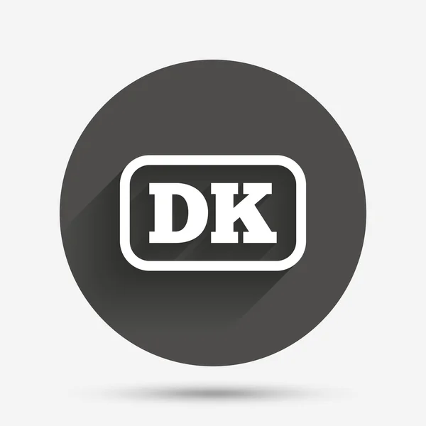 Denmark language sign icon. DK — ストックベクタ