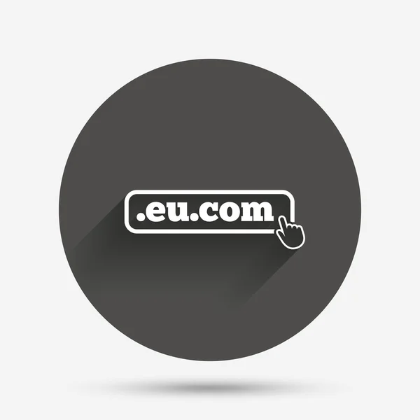 Domain EU.COM sign icon — Stock Vector
