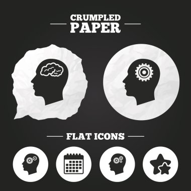 Beyin simgesiyle baş. 