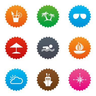 Cruise gezisi, gemi ve yat simgeleri.