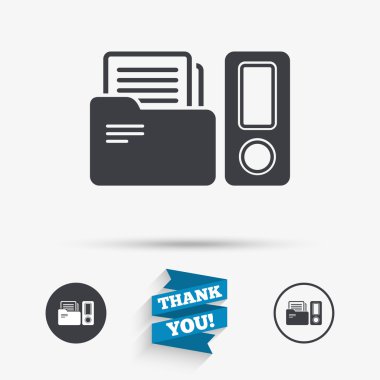 Belge klasör simgeleri.  