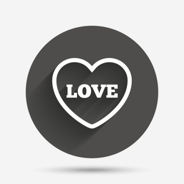 kalp işareti simgesi. aşkın sembolü.