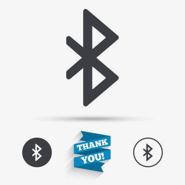 Bluetooth işareti simgesi. mobil şebeke sembolü.