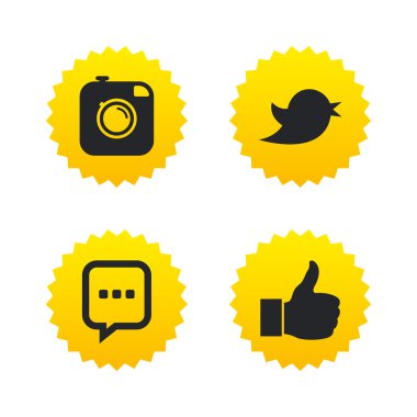 Yenilikçi fotoğraf makinesi. Konuşma balonu gibi sohbet.