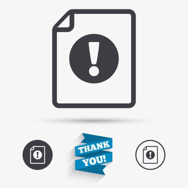 Dikkat simgelerini dosyala. Ünlem işaretleri.