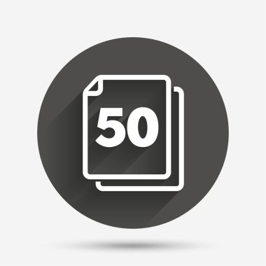 In pack 50 sheets sign  