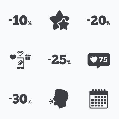 Satış indirim simgeler