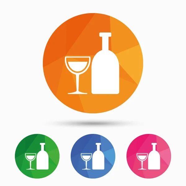 Alcohol drinken pictogrammen — Stockvector