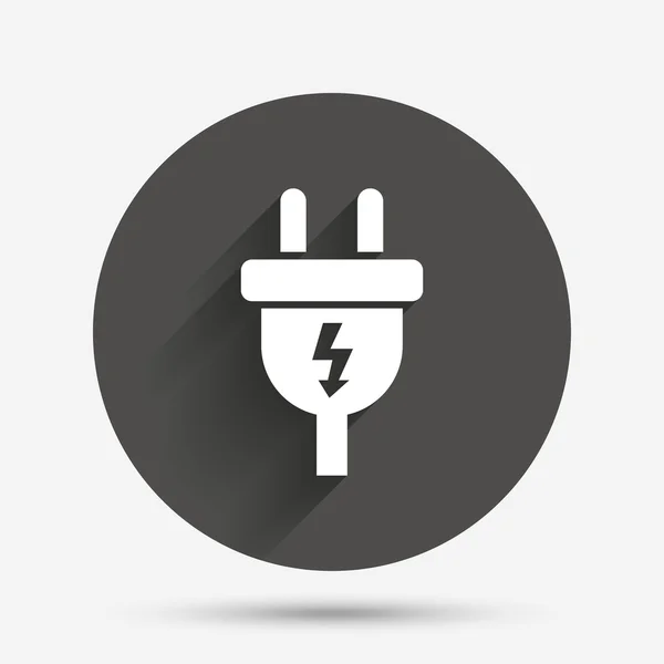 Electric plug sign icon. — Stock Vector