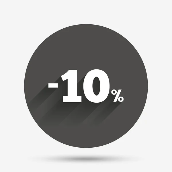 10 percent discount sign icon — Stock Vector