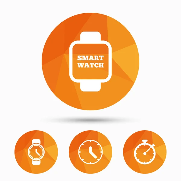 Smartwatch. Mechanische Uhrzeit und Timer. — Stockvektor