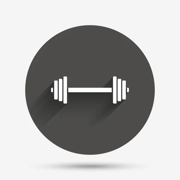 Barbell teken pictogram. spier hijs symbool. — Stockvector