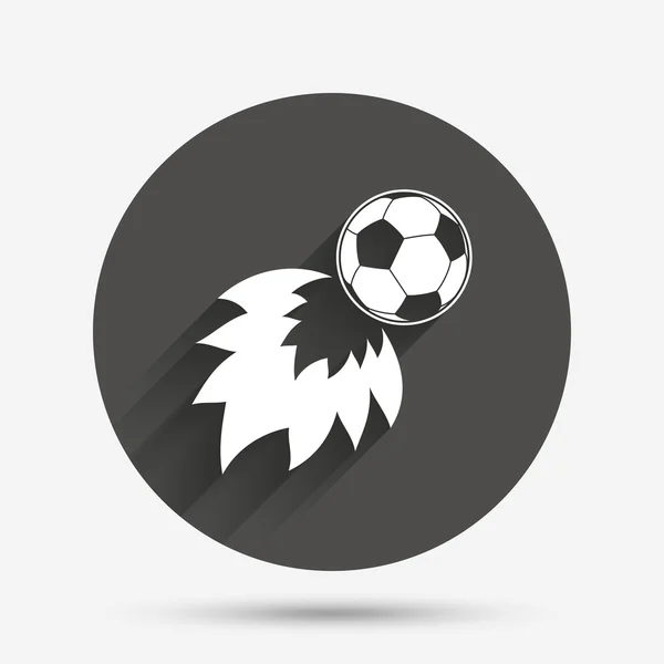 Futbol "ateş topu" işareti — Stok Vektör