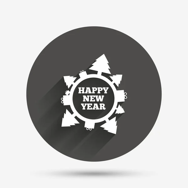 Happy new year globe sign — Stock Vector