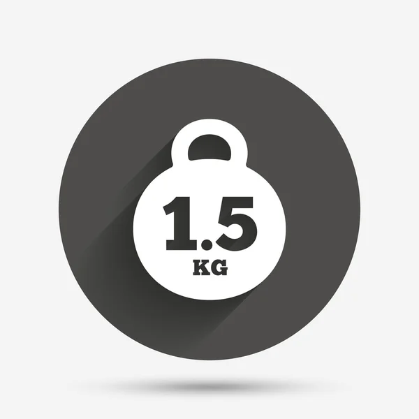 Icône de signe de poids. 1,5 kilogramme — Image vectorielle