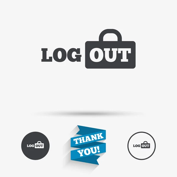 Logout teken pictogram. — Stockvector