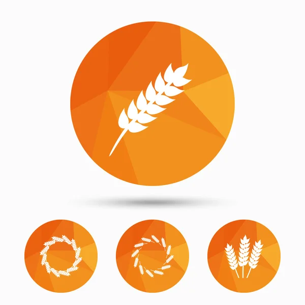 Agricultural icons. Gluten free symbols. — Stock Vector