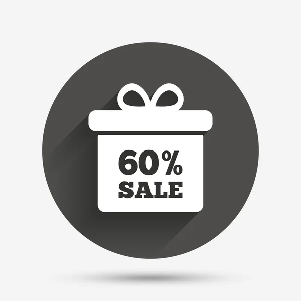 60 procent försäljning presentförpackning — Stock vektor
