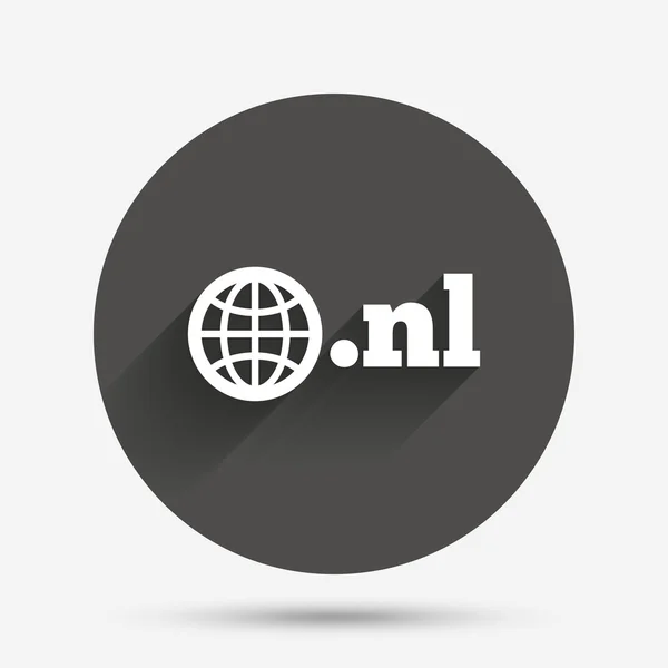 Domain NL sign icon — Stock Vector