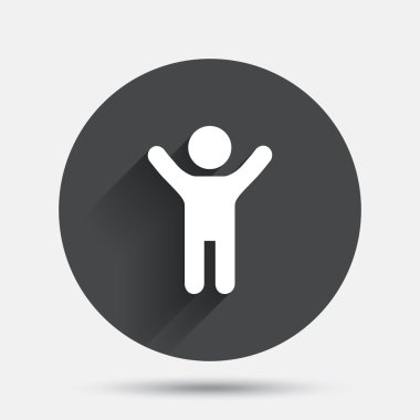 Alt simge. Mutlu genç çocuk sembolü.