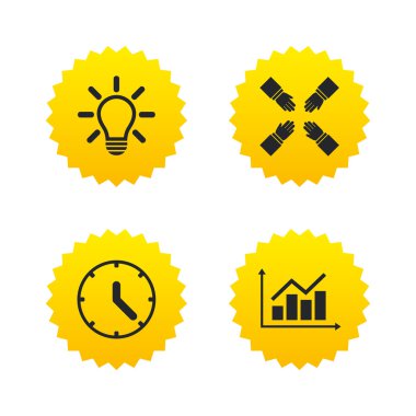 lamba fikir ve saat saat. grafik grafik diyagramı.