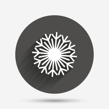 Kar tanesi sanatsal işareti simgesi. Klima.