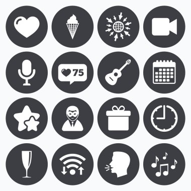 Parti kutlama, doğum günü simgeler. Karnaval.