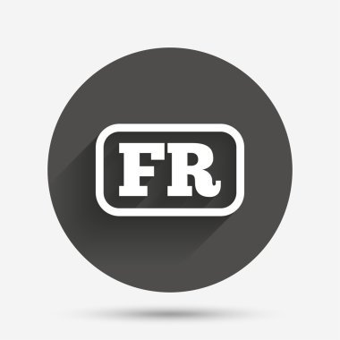 Fransız dili işareti simgesi. fr çeviri.