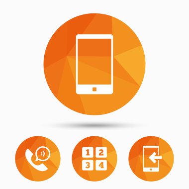 telefon simgeleri. Çağrı Merkezi desteği sembolü.