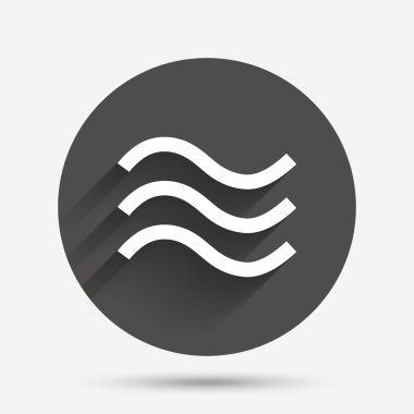 su dalgaları işareti simgesi. sel sembol.