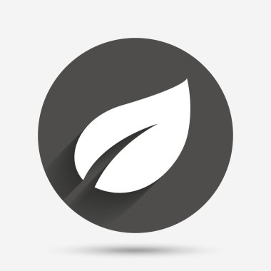 yaprak işareti simgesi. taze ürün simgesi.