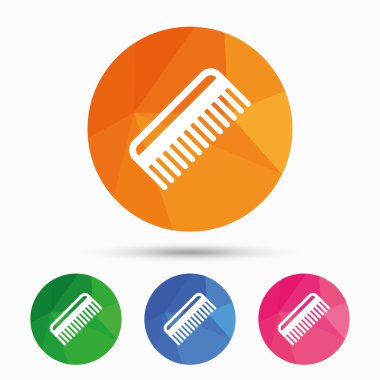 Tarak saç işareti simgesi. Kuaför sembolü.