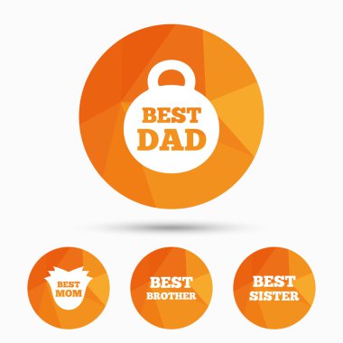 En iyi anne ve baba, kardeş, kardeş simgeler.