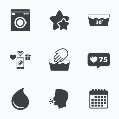 Simgeler yıkayın. Makine otuz derecede yıkanabilir.