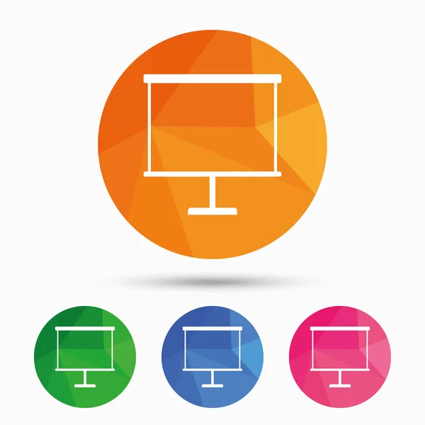 Presentation billboard tecken ikon. ppt symbol. — Stock vektor