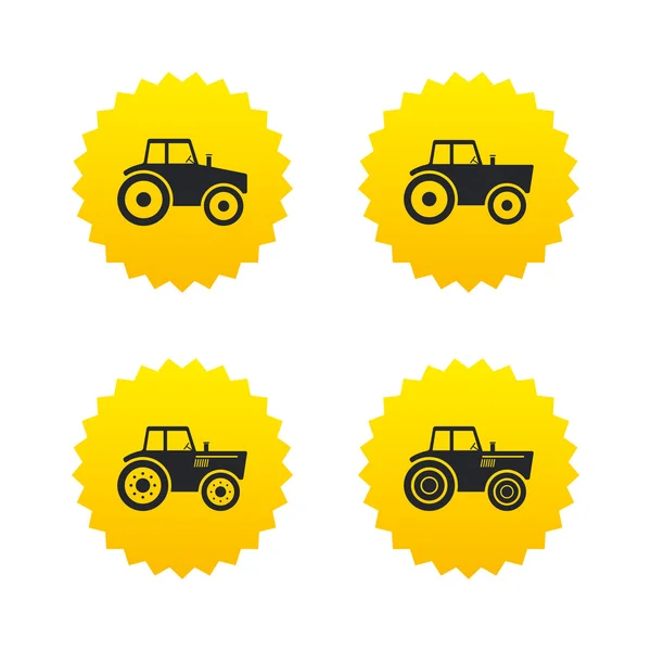 Traktor-Ikonen. Transport in der Agrarindustrie. — Stockvektor