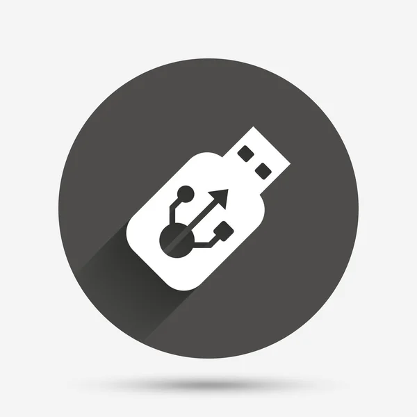 Εικονίδιο "υπογραφή" USB. κίνηση λάμψης USB ραβδί σύμβολο. — Διανυσματικό Αρχείο