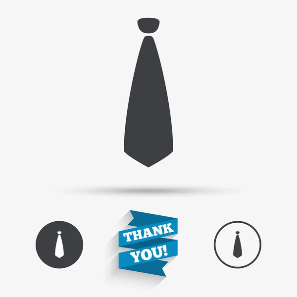 Krawattenzeichen-Symbol. Business-Kleidung Symbol. — Stockvektor