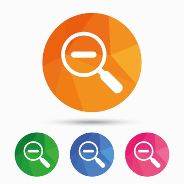 Büyüteç cam işareti simgesi. Yakınlaştırma aracı. Gezinti