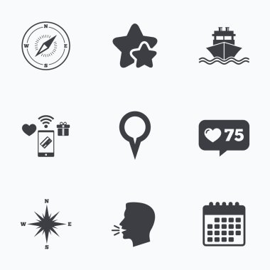 Windrose gezinti Pusula, sevkiyat teslimat.