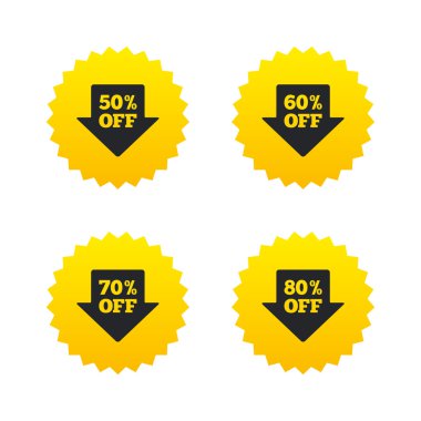 Satılık ok tag simgeler. Sembolleri indirim.